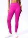 Damskie legginsy push-up fitness z dopasowaną talią, Elastic, (fuksja), S