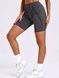 Damskie spodenki sportowe do fitnessu z zewnętrznymi szwami, Sculpt, (ciemno szary), L