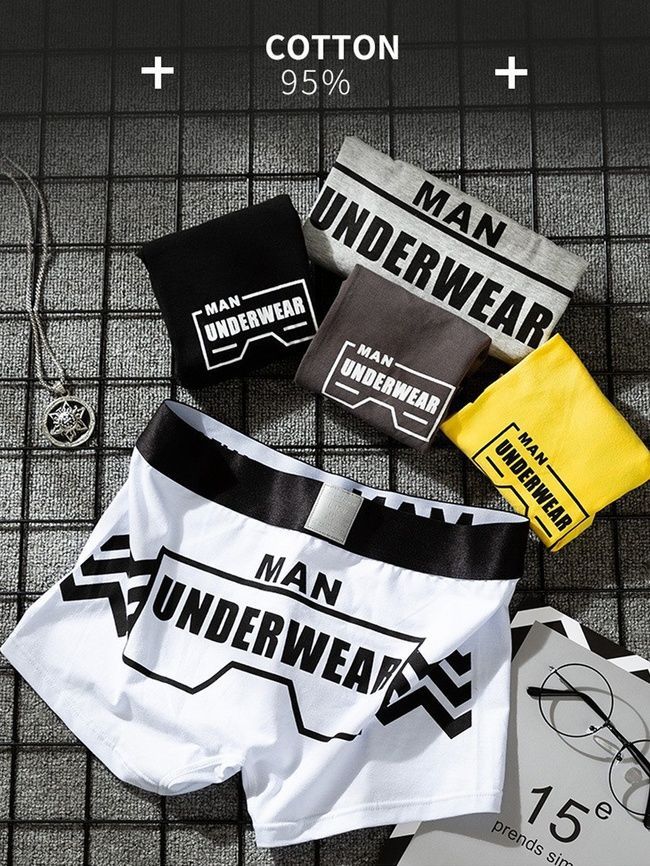 Zestaw 3 szt. męskie bawełniane bokserki, bielizna, Hype Boxers, (mix kolor&oacute;w), S