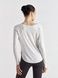 Bluza damska z szerokim dekoltem w szpic, Second Skin, (jasny szary), S