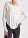 Bluza damska z szerokim dekoltem w szpic, Second Skin, (jasny szary), S