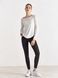 Bluza damska z szerokim dekoltem w szpic, Second Skin, (jasny szary), S