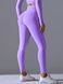 Women's 'Basic' seamless leggings with push-up, sports for fitness, (violet), S