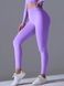 Women's 'Basic' seamless leggings with push-up, sports for fitness, (violet), S