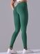 Women's push-up fitness leggings with V-belt, V-shape, (emerald), S