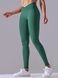 Women's push-up fitness leggings with V-belt, V-shape, (emerald), S