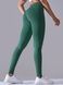 Women's push-up fitness leggings with V-belt, V-shape, (emerald), S