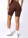 Women&rsquo;s two-piece fitness set with external seams, top and shorts, Sculpt Muse, (chocolate), S