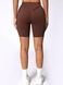 Women&rsquo;s two-piece fitness set with external seams, top and shorts, Sculpt Muse, (chocolate), S