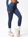Women's 'Basic' seamless leggings without push-up, sports for fitness, (dark blue), L