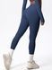 Women's 'Basic' seamless leggings without push-up, sports for fitness, (dark blue), L