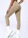 Damskie legginsy sportowe do fitnessu z zewnętrznymi szwami, Sculpt, (mokka), S