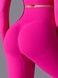 Women's 'Basic' seamless leggings with push-up, sports for fitness, (fuchsia), S