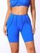Women's sports shorts for fitness with external seams, Sculpt, (electric blue), S