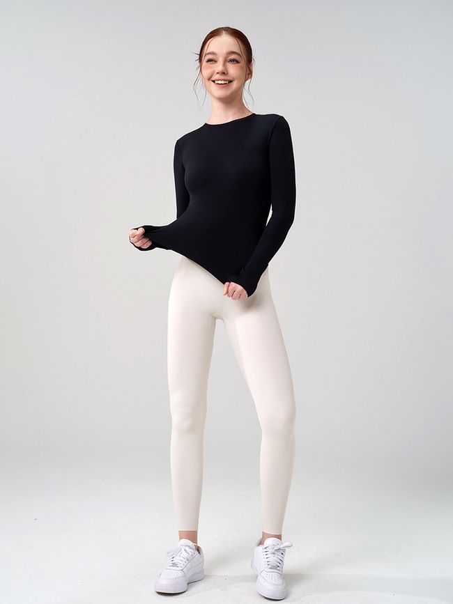 Bluza damska z wąskim dekoltem, Active Base, (czarna), S