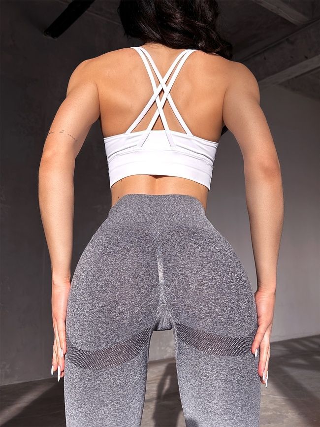 Women's sports top with push-ups and removable cups, Active, (white), S