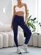 Women&rsquo;s fitness sports set with external seams, top and leggings, Sculpt Set, (white & blue), S