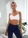 Women&rsquo;s fitness sports set with external seams, top and leggings, Sculpt Set, (white & blue), S