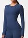 Longsleeve women's basic sports sweater for fitness, Basic Long, (dark blue), S