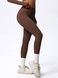 Leginsy "Basic" bez push-upu sportowe damskie bezszwowe do fitnessu, (czekoladowy), M