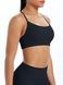 Women's sports top "Basic Cross" with removable push-up cups for fitness, (black), S
