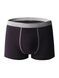 Men's cotton boxer briefs, underwear, Basic Boxers, (dark purple + gray belt), S