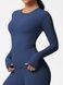 Longsleeve women's basic sports sweater for fitness, Basic Long, (dark blue), M