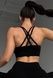 Women's sports top with push-ups and removable cups, Active, (black), S