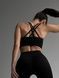 Women's sports top with push-ups and removable cups, Active, (black), S