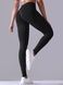 Women's push-up fitness leggings with V-belt, V-shape, (black), S