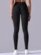 Women's push-up fitness leggings with V-belt, V-shape, (black), S