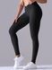 Women's push-up fitness leggings with V-belt, V-shape, (black), S