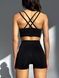 Damski top sportowy z push-up i wyjmowanymi miseczkami, Active, (czarny), S