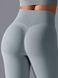 Damskie legginsy &bdquo;Base&rdquo; z push-up, bezszwowe, sportowe do fitnessu (jasny szary), S