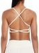 Damski top sportowy "Basic Cross" z wyjmowanymi miseczkami push-up do fitnessu, (kość słoniowa), S