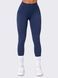 Damski sportowy zestaw do fitnessu z imitacją bielizny, rashguard i legginsy bez push-upu, Crush Armor, (ciemnoniebieski), S