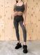 Damski komplet sportowy fitness, top i legginsy z push-up, Fit Haze, (szary), S