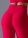 Women's 'Basic' seamless leggings with push-up, sports for fitness, (red), S