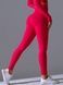 Women's 'Basic' seamless leggings with push-up, sports for fitness, (red), S