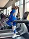 Damski kombinezon sportowy do fitnessu na suwak z długim rękawem i legginsami, Shadow Form, (niebieski elektryczny), S