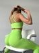 Women's fitness sports set, top and push-up leggings, Fit Haze, (light green), S