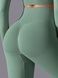Damskie legginsy &bdquo;Base&rdquo; z push-up, bezszwowe, sportowe do fitnessu (jasnozielony), S