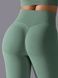Damskie legginsy &bdquo;Base&rdquo; z push-up, bezszwowe, sportowe do fitnessu (jasnozielony), S