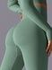 Damskie legginsy &bdquo;Base&rdquo; z push-up, bezszwowe, sportowe do fitnessu (jasnozielony), S