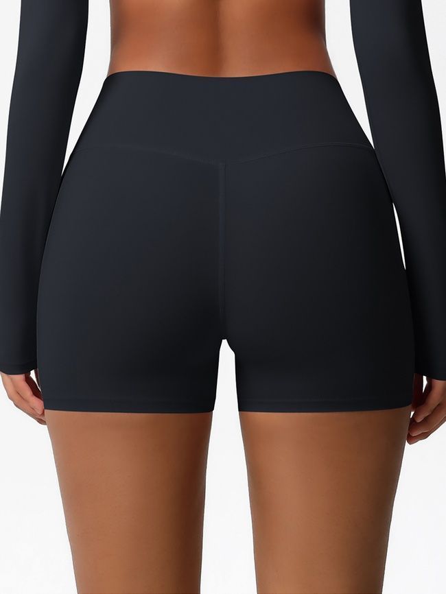 Szorty &bdquo;Basic&rdquo; bez push-upu sportowe damskie basowe do fitnessu, (czarne), S