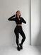 Komplet sportowy trzyelementowy: legginsy, top, rashguard, Euphoria, (czarny), S