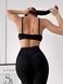 Damski dwuczęściowy komplet sportowy do fitnessu, ze szwami zewnętrznymi, top i szorty, Sculpt Muse, (czarny), S