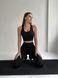 Komplet sportowy trzyelementowy: legginsy, top, rashguard, Euphoria, (czarny), S