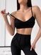 Damski dwuczęściowy komplet sportowy do fitnessu, ze szwami zewnętrznymi, top i szorty, Sculpt Muse, (czarny), S