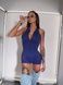 Women's fitness jumpsuit with zipper, shorts-style, and open back, Shadow Fit, (dark blue), L